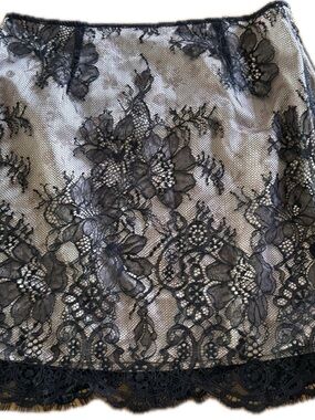 Victoria's Secret Shimmery Rose Gold Floral Satin Skirt